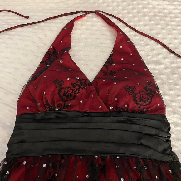 Vintage y2k ruby rox red and black halter dress - Picture 4 of 4
